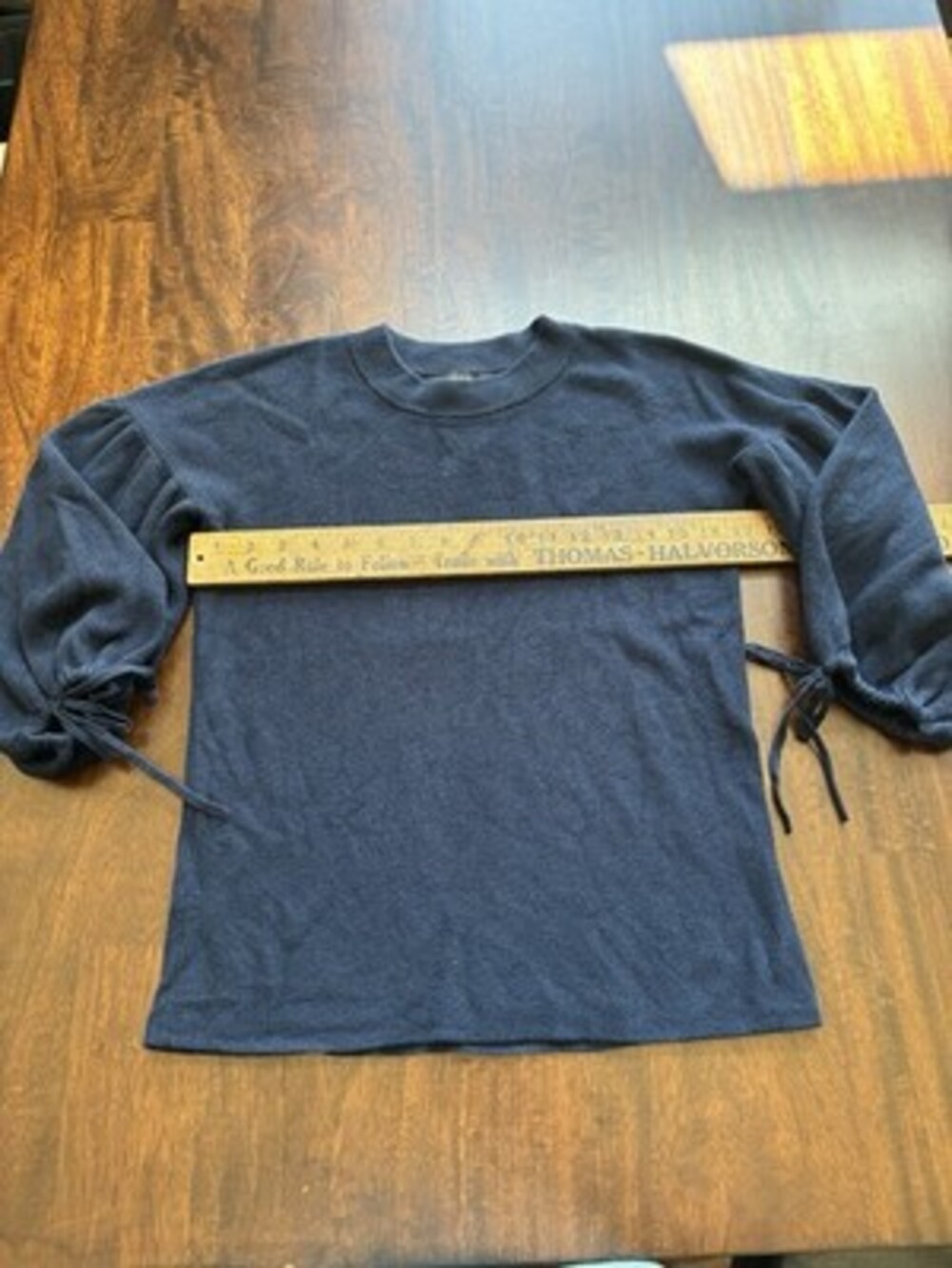 Banana Republic Wool Blend Blue Balloon Sleeve Sweater Women's Sz Sm Crew Neck